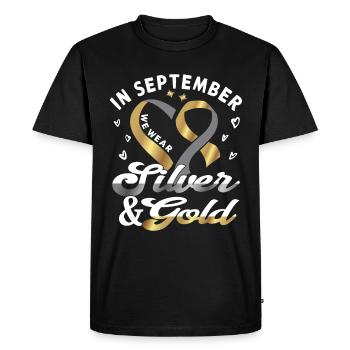 Personnes sourdes malentendantes - T-shirt Premium bio Homme - noir - Devant - Nico (187cm)