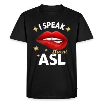 Troubles auditifs Langage de procréation sourd - T-shirt Premium bio Homme - noir - Devant - Nico (187cm)