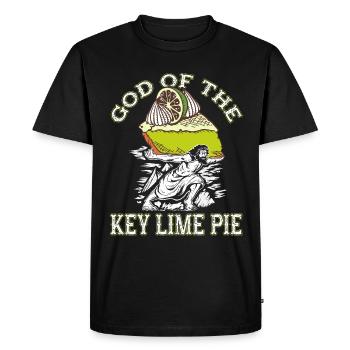 Drôle de conception de gâteau au citron - T-shirt Premium bio Homme - noir - Devant - Nico (187cm)