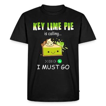 Drôle de conception de gâteau au citron - T-shirt Premium bio Homme - noir - Devant - Nico (187cm)