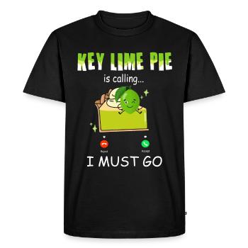 Drôle de conception de gâteau au citron - T-shirt Premium bio Homme - noir - Devant - Nico (187cm)