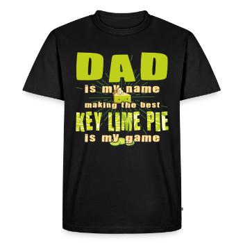 Drôle de papa Lemon Cake Design - T-shirt Premium bio Homme - noir - Devant - Nico (187cm)