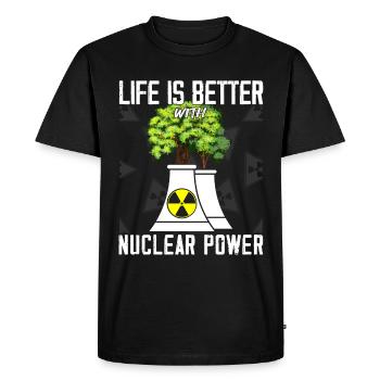 Ingénieurs nucléaires - Ingénieur nucléaire - T-shirt Premium bio Homme - noir - Devant - Nico (187cm)