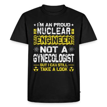 Nuclear Power - Proud Nuclear Engineer - Men's Premium Organic T-Shirt - black - Front - Nico (187cm)