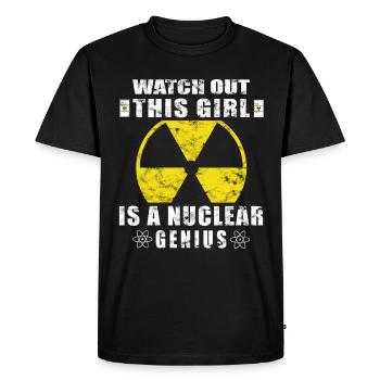 Nuclear Power - Proud Nuclear Engineer - Men's Premium Organic T-Shirt - black - Front - Nico (187cm)