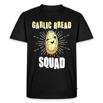 Funny garlic bread design - Men's Premium Organic T-Shirt - black - Front - Nico (187cm)