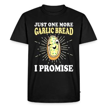 Funny only a garlic bread - Men's Premium Organic T-Shirt - black - Front - Nico (187cm)