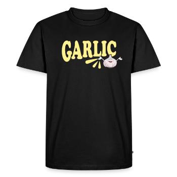 Funny Garlic Bread Couple Design - Men's Premium Organic T-Shirt - black - Front - Nico (187cm)