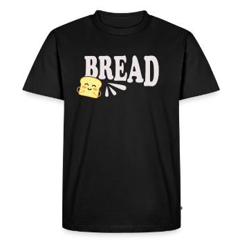 Funny Garlic Bread Couple Design - Men's Premium Organic T-Shirt - black - Front - Nico (187cm)