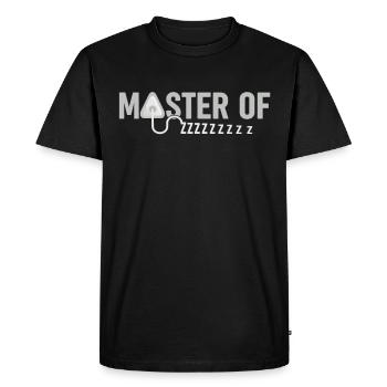 Maître de Zzzzzzzzz - Anesthésie amusante - T-shirt Premium bio Homme - noir - Devant - Nico (187cm)