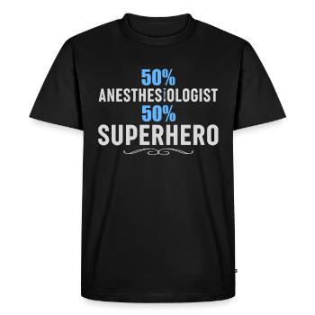 Technicien en anesthésie - Anesthésie amusante - T-shirt Premium bio Homme - noir - Devant - Nico (187cm)