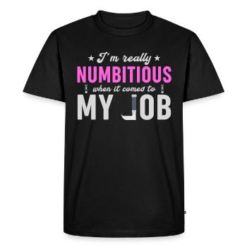 Infirmière en anesthésie - Anesthésie amusante - T-shirt Premium bio Homme - noir - Devant - Nico (187cm)