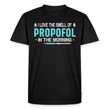 Infirmière en anesthésie - Anesthésie amusante - T-shirt Premium bio Homme - noir - Devant - Nico (187cm)