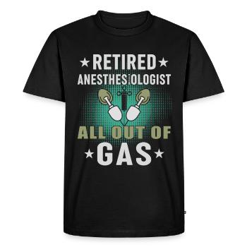 Anesthésiste médicalement retraité - T-shirt Premium bio Homme - noir - Devant - Nico (187cm)