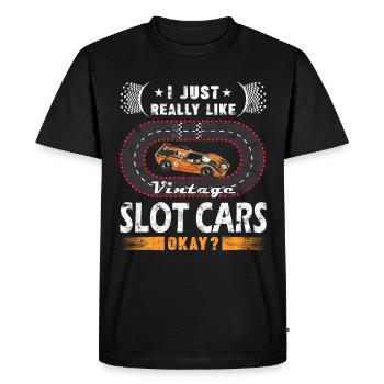 Vintage Slot Car Racing - Modélisme - T-shirt Premium bio Homme - noir - Devant - Nico (187cm)