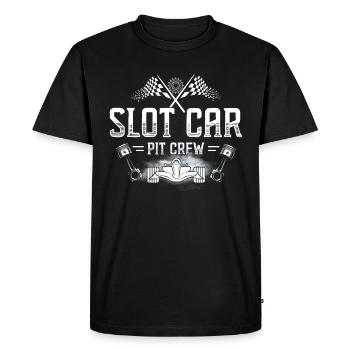 Slot Car Pit Crew - Hobby Model Car - T-shirt Premium bio Homme - noir - Devant - Nico (187cm)