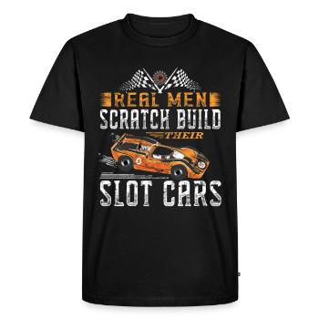 Construire un passe-temps de course de voitures à sous vintage - T-shirt Premium bio Homme - noir - Devant - Nico (187cm)