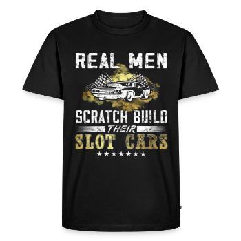 Construire un passe-temps de course de voitures à sous vintage - T-shirt Premium bio Homme - noir - Devant - Nico (187cm)