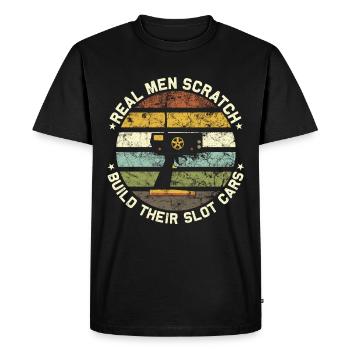 Construire un passe-temps de course de voitures à sous vintage - T-shirt Premium bio Homme - noir - Devant - Nico (187cm)