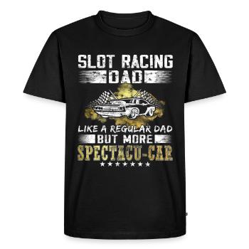 Voitures anciennes - Slot Racing Dad - T-shirt Premium bio Homme - noir - Devant - Nico (187cm)