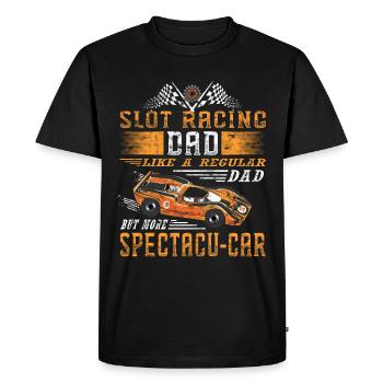 Voitures anciennes - Slot Racing Dad - T-shirt Premium bio Homme - noir - Devant - Nico (187cm)