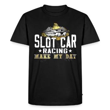 Slot Car Racing fait ma journée - T-shirt Premium bio Homme - noir - Devant - Nico (187cm)