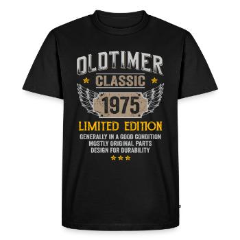 Anniversaire 1975 Classic Limited Edition 1975 - T-shirt Premium bio Homme - noir - Devant - Nico (187cm)