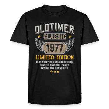 Birthday 1977 Classic Limited Edition 1977 - Men's Premium Organic T-Shirt - black - Front - Nico (187cm)