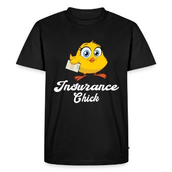 Drôle de représentant des ventes d’assurance - T-shirt Premium bio Homme - noir - Devant - Nico (187cm)