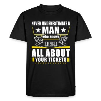 Du plaisir pour les agents d’assurance - T-shirt Premium bio Homme - noir - Devant - Nico (187cm)