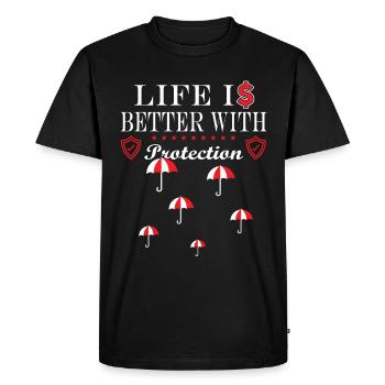 Du plaisir pour les agents d’assurance - T-shirt Premium bio Homme - noir - Devant - Nico (187cm)