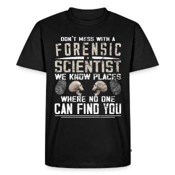 Criminology - Forensic Scientist - Men's Premium Organic T-Shirt - black - Front - Nico (187cm)
