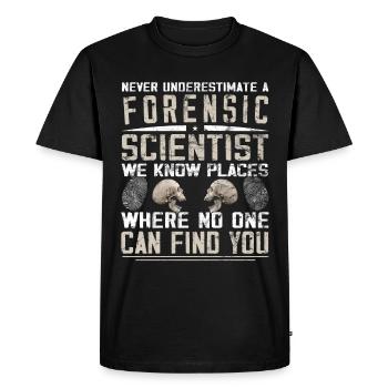 Criminologue - Sciences médico-légales - T-shirt Premium bio Homme - noir - Devant - Nico (187cm)