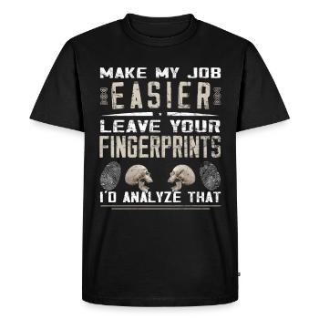 Criminologue - Sciences médico-légales - T-shirt Premium bio Homme - noir - Devant - Nico (187cm)