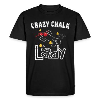 Chalk lady - Criminologue médico-légale - T-shirt Premium bio Homme - noir - Devant - Nico (187cm)