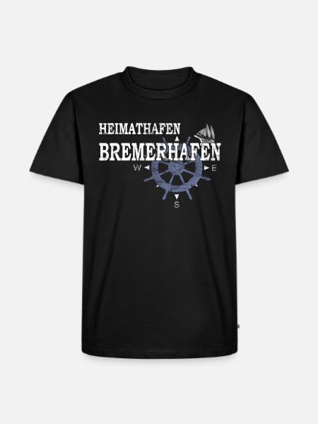 Heimathafen Bremehafen - Hafenarbeiter - Männer Premium Bio T-Shirt - Schwarz
