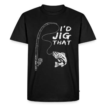 I would jiggen this - Walleye Hunter - Men's Premium Organic T-Shirt - black - Front - Nico (187cm)