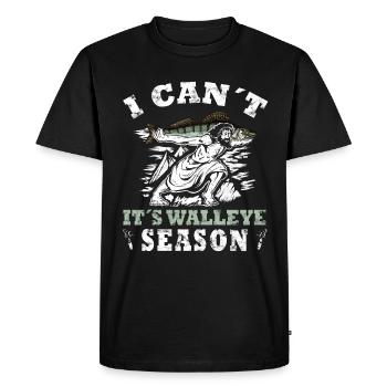 I Can't Match Walleye Season - Walleye Hunter - Men's Premium Organic T-Shirt - black - Front - Nico (187cm)