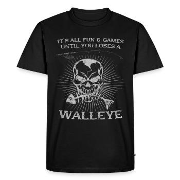 It's all fun and games - Walleye Hunter - Men's Premium Organic T-Shirt - black - Front - Nico (187cm)