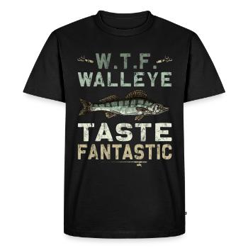 Zander a un goût fantastique - Zander hunter - T-shirt Premium bio Homme - noir - Devant - Nico (187cm)
