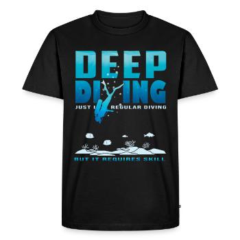 Deep Diving Freedive DeepDive - Men's Premium Organic T-Shirt - black - Front - Nico (187cm)