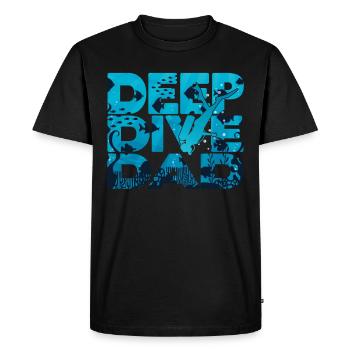 Freedive Deep Dive DeepDive dad - Men's Premium Organic T-Shirt - black - Front - Nico (187cm)