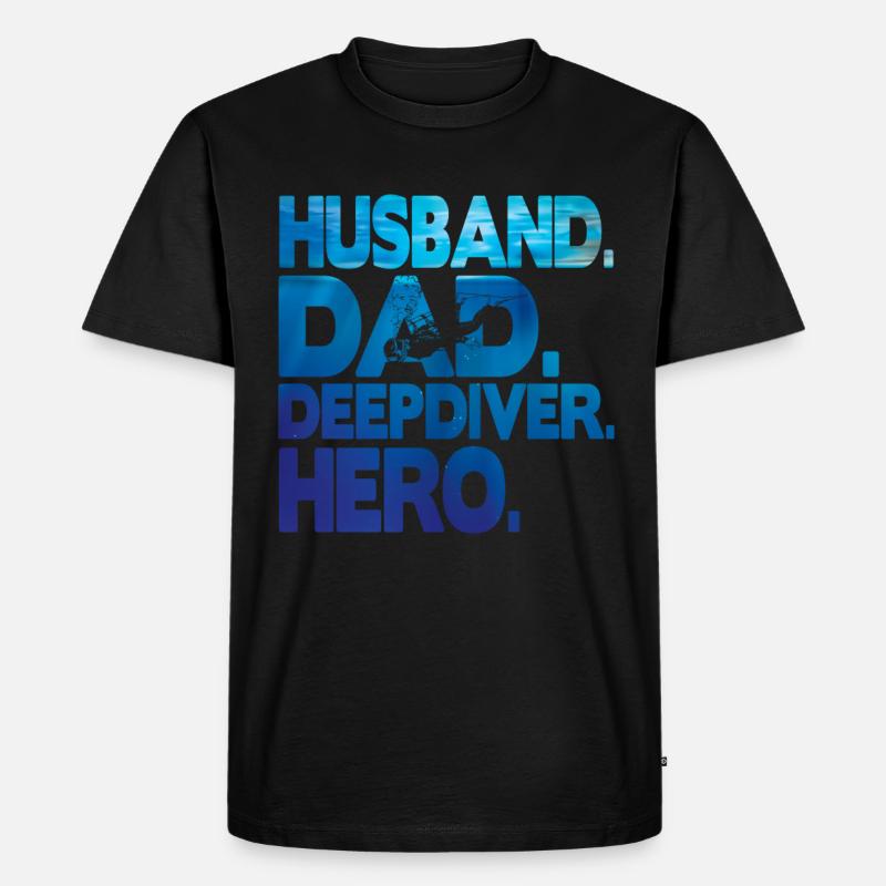 Freedive Deep Dive DeepDive papa - T-shirt Premium bio Homme - noir