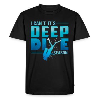 Deep Diving Freedive DeepDive - Men's Premium Organic T-Shirt - black - Front - Nico (187cm)