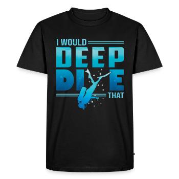 Deep Diving Freedive DeepDive - Men's Premium Organic T-Shirt - black - Front - Nico (187cm)