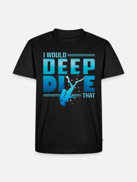 Deep Diving Freedive DeepDive - Men's Premium Organic T-Shirt - black