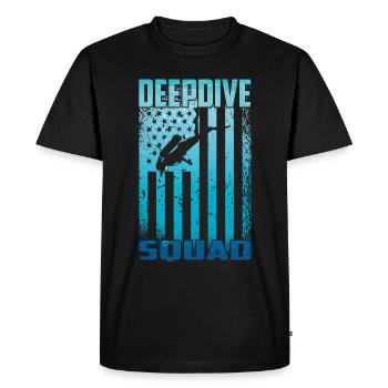 Deep Diving Freedive DeepDive - Men's Premium Organic T-Shirt - black - Front - Nico (187cm)
