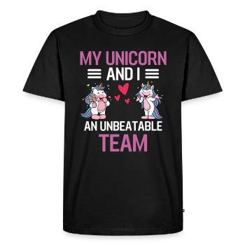 Créature fantastique Créature mythique Cadeau Licorne animale - T-shirt Premium bio Homme - noir - Devant - Nico (187cm)