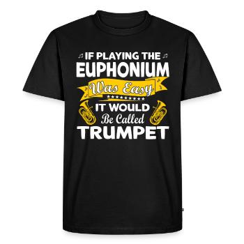 Drôle de fanfare de cuivres Euphonium - T-shirt Premium bio Homme - noir - Devant - Nico (187cm)