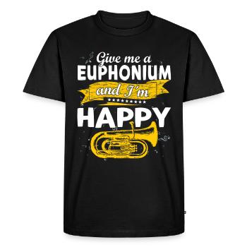Drôle de fanfare de cuivres Euphonium - T-shirt Premium bio Homme - noir - Devant - Nico (187cm)